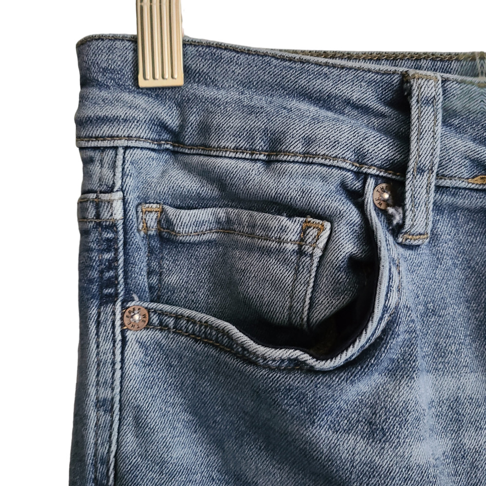 WE THE‎ FREE High Rise Skinny Raw Hem Stretch Denim Jeans Women's 30 - Picture 4 of 12